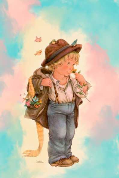 Papel de carta menino romantico Lisi