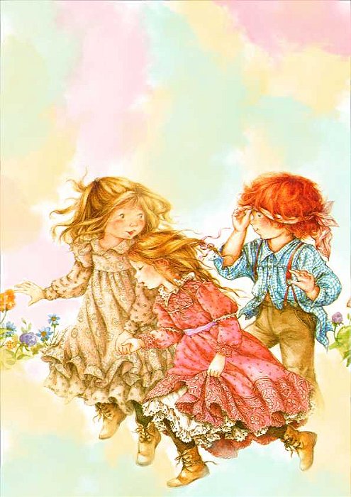 Papel de carta 3 crianças Lisi