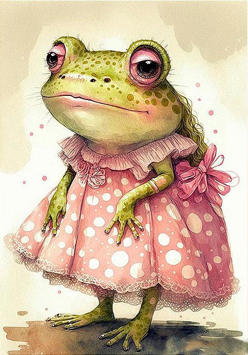 Conjunto papel de carta Sapos