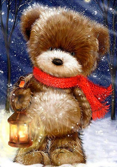 Papel de carta Urso na noite