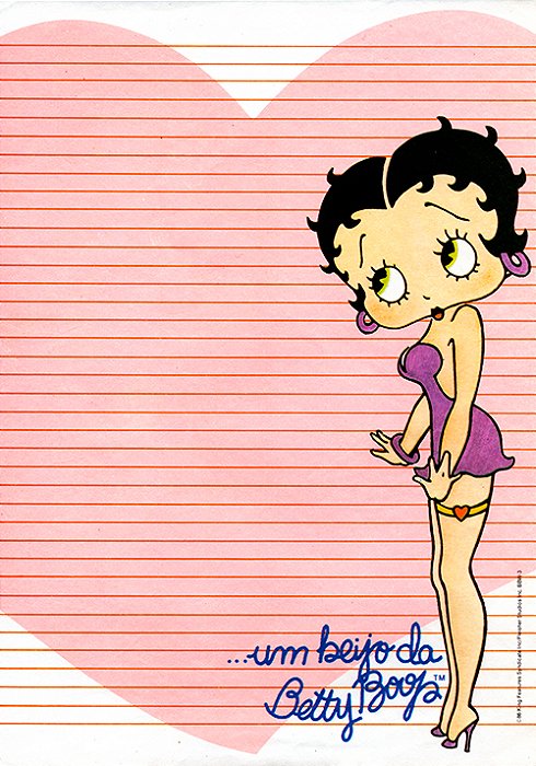 Coleção Betty Boop - 10 papéis de carta