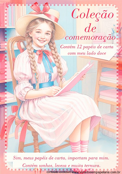 Coleção de Comemoração - 12 papéis de carta