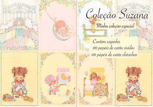 Coleção Suzana - 12 papéis de carta - LER DESCRIÇÃO