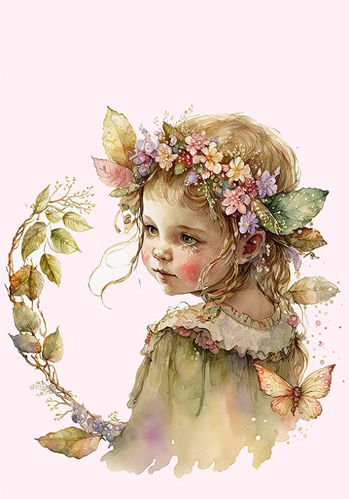 Conjunto Baby Fadas - 02 papéis de carta