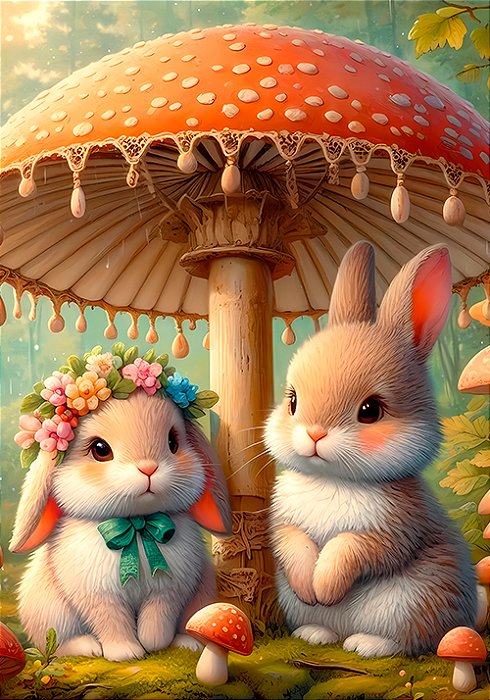 Conjunto Coelhos - 03 papéis de carta