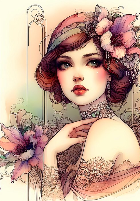 Coleção Camafeu - 6 papéis de carta