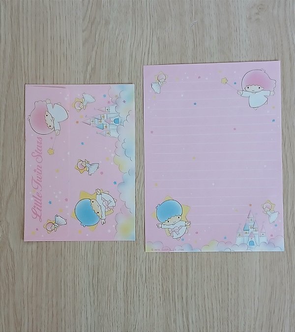 Conjunto Sanrio papel e envelope - 1976 RIQUEZA DA COLECIONADORA