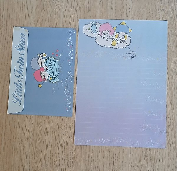 Conjunto Sanrio 1976 - papel de carta e envelope