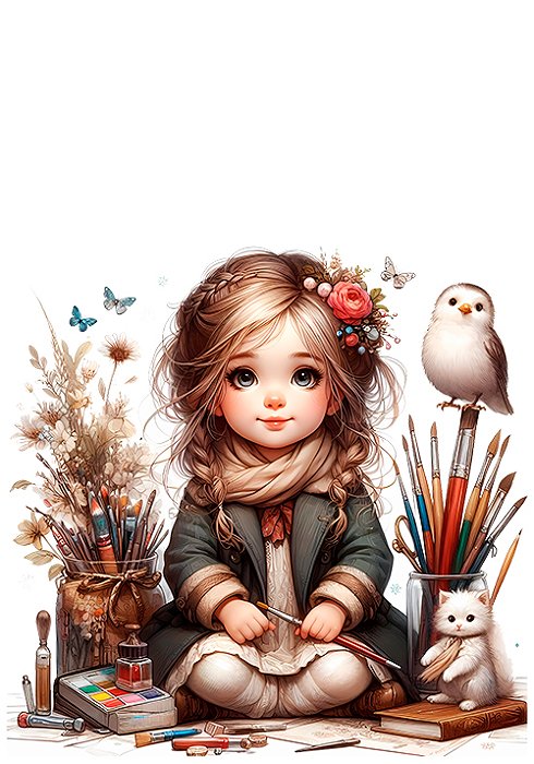 Papel de carta menininha artista