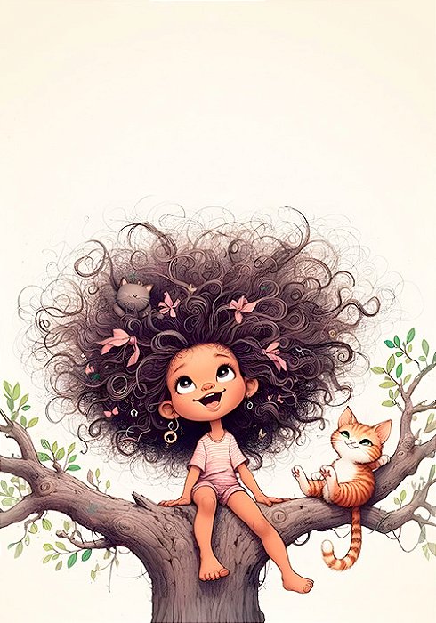 Papel de carta boneca na árvore