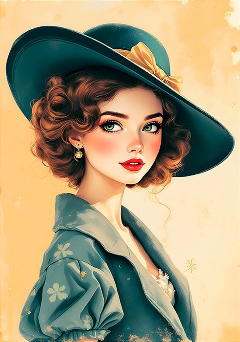 Papel de carta boneca vintage - original