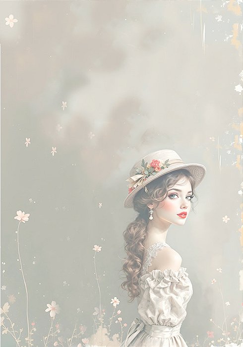 Papel de carta clarinho boneca vintage- original