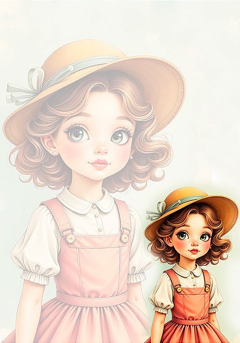 Papel de carta bonequinha charme - original