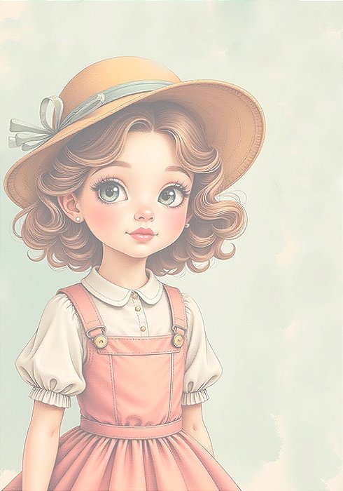 Papel de carta clarinho boneca charme- original