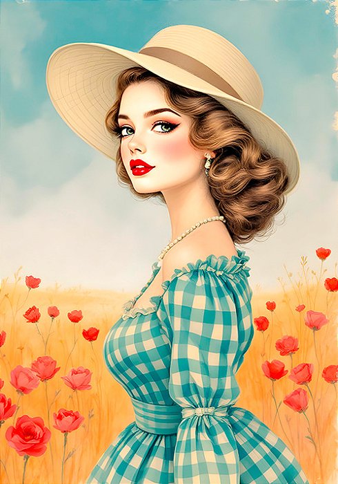 Papel de carta boneca vintage- original