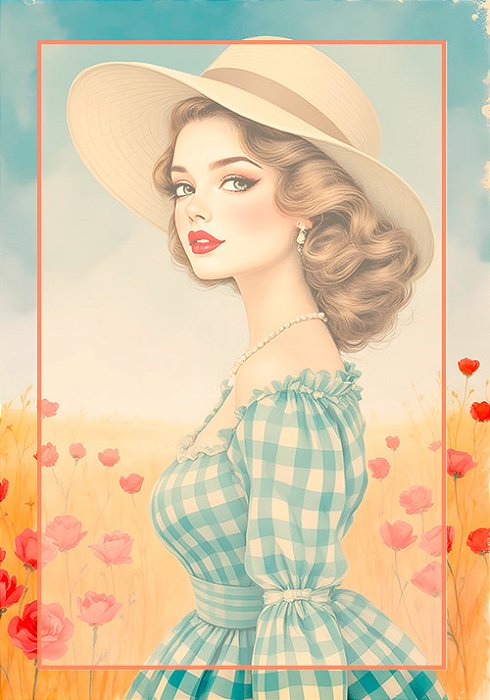 Papel de carta clarinho boneca vintage - original