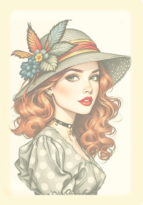 Papel de carta art big clarinho boneca vintage - original