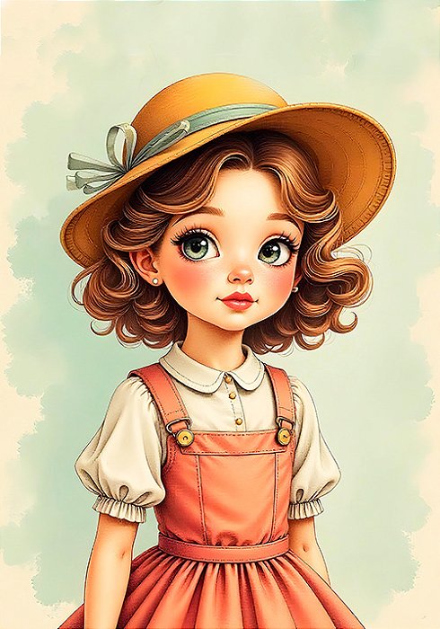 Papel de carta art big boneca charme- original