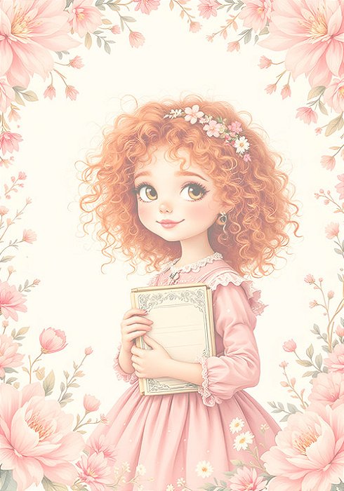 Papel de carta art big clarinho menina colecionadora - original