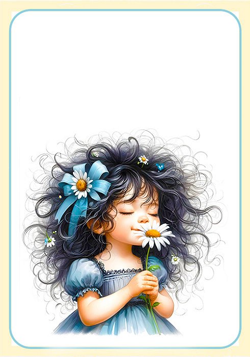 Conjunto perfume de margarida - 3 papéis de carta