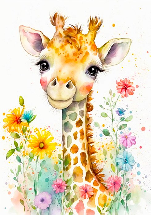 CONJUNTO GIRAFINHA - 02 PAPÉIS DE CARTA