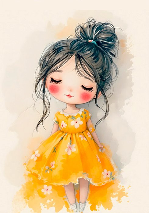 Papel de carta boneca sonhadora - ORIGINAL