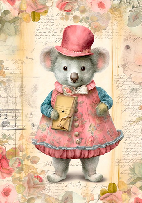 Papel de carta jornal antigo coala