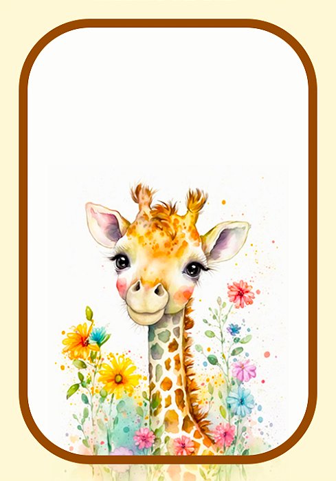 CONJUNTO GIRAFINHA - 2 PAPÉIS DE CARTA