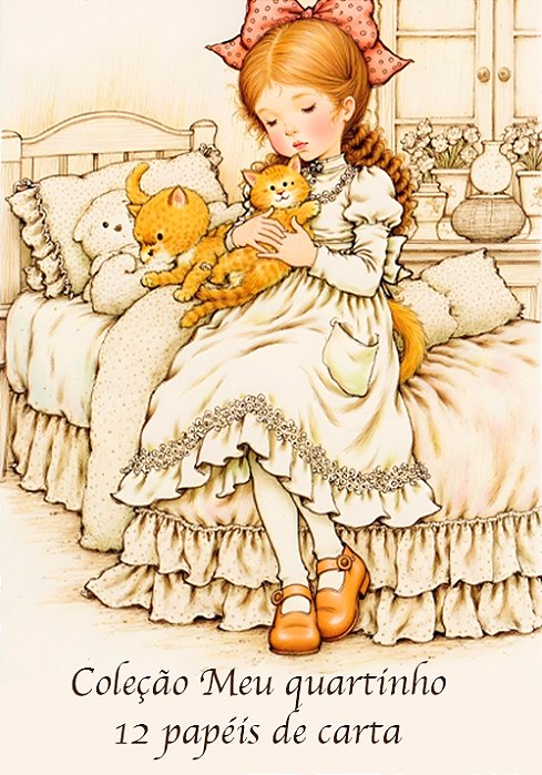 COLEÇÃO SARAH MEU QUARTINHO - 12 PAPÉIS DE CARTA