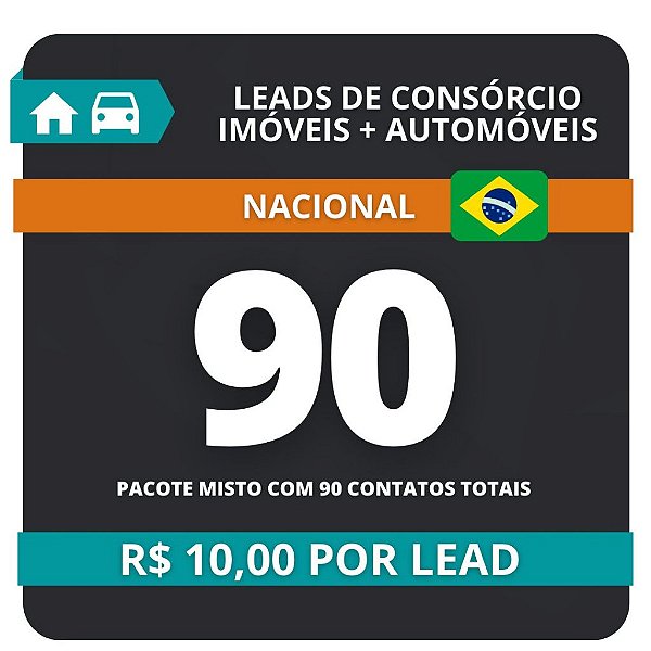 Promoção 90 Leads de Consórcio (Imóvel e Automóvel)