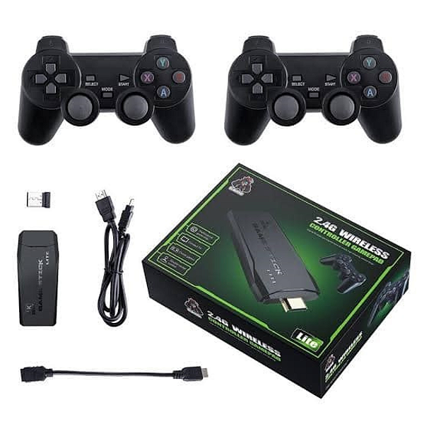 Game Stick Lite 4K Com 2 Controles Sem Fio e 10.000 Jogos - 368 STORE