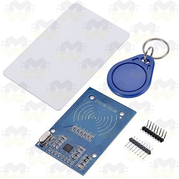 KIT com Leitor RFID MFRC522/Tag Chaveiro/Tag Cartão - 13,56MHz