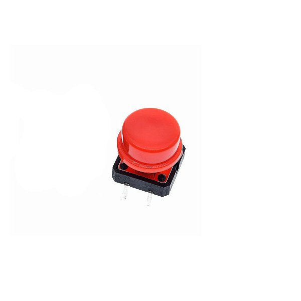 Chave Táctil 12x12x7.3 com Capa Vermelha