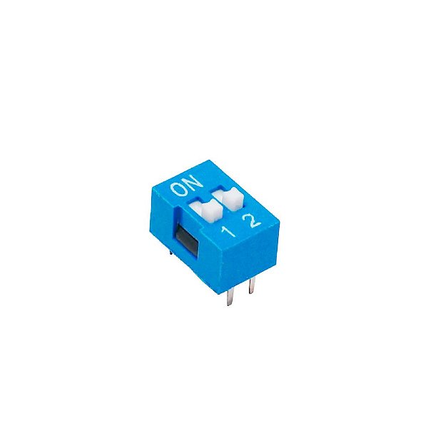 Chave DIP Switch Azul de 2 Vias