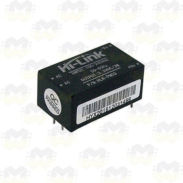 Fonte HLK-PM03 100-240V para 3.3V 3W