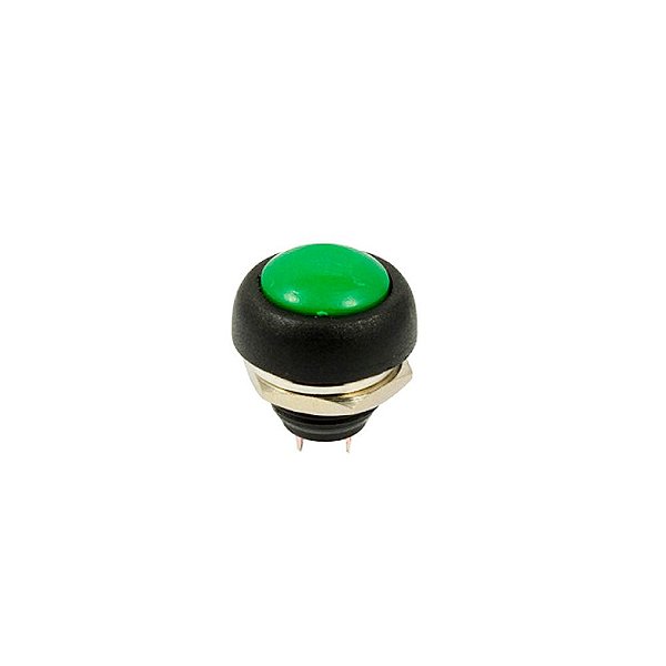 Chave / Push Button Pulsante 12mm Impermeável Verde