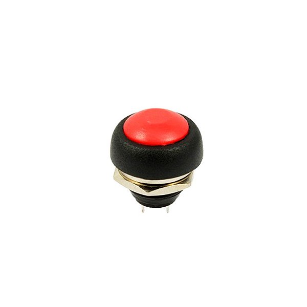 Chave / Push Button Pulsante 12mm Impermeável Vermelho