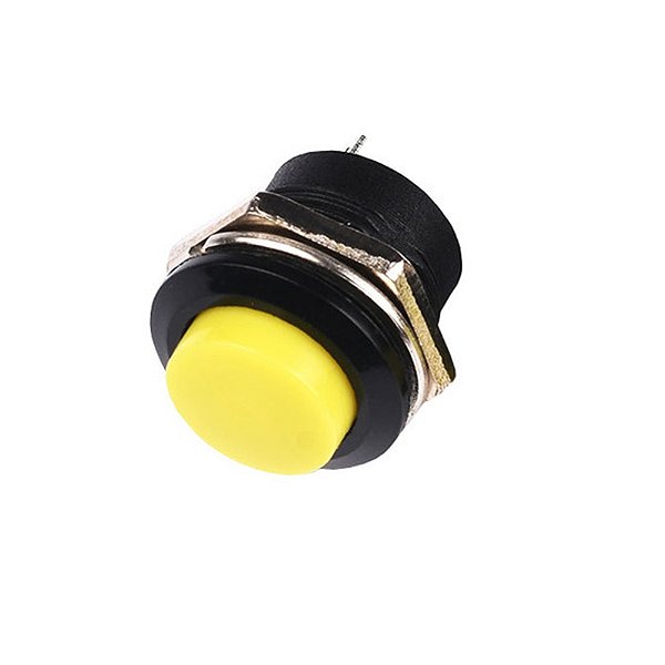 Botão Pulsante Push Button 16mm R13-507 Amarelo