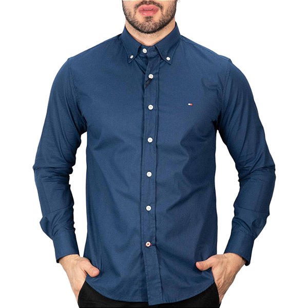 Camisa Polo Tommy Hilfiger Azul Marinho - Outlet360