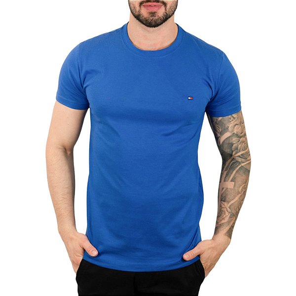 Camiseta Tommy Hilfiger Básica Azul Royal