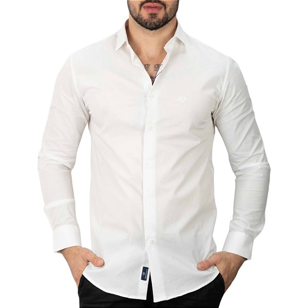 Camisa VersatiOld Custom Slim Fit Branca - SALE