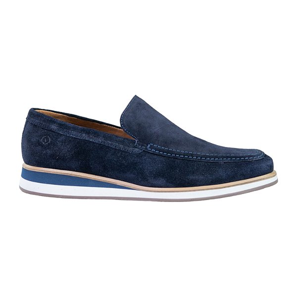 Mocassim Valência Camurça Navy Blue