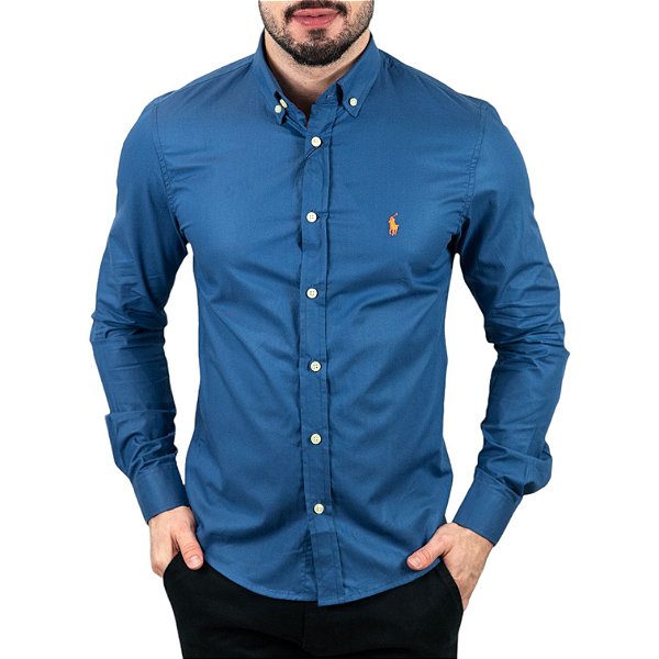Camisa RL Custom Fit Azul