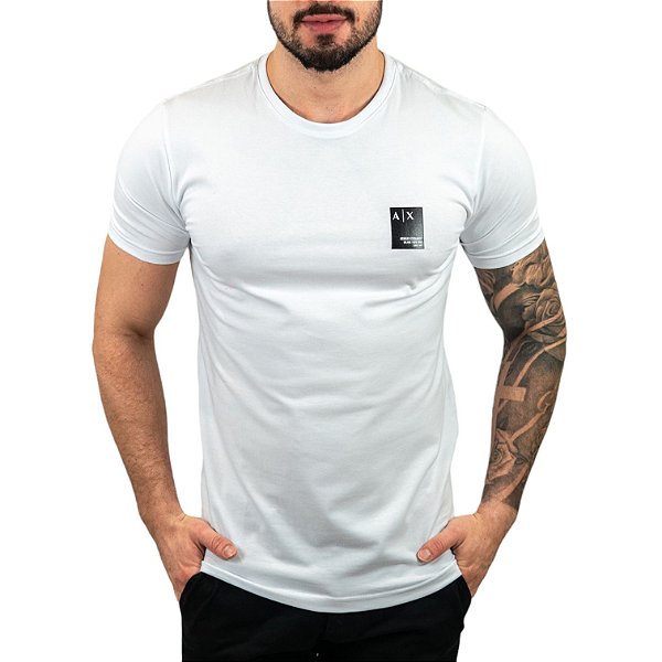 Camiseta AX Logo Branca - SALE