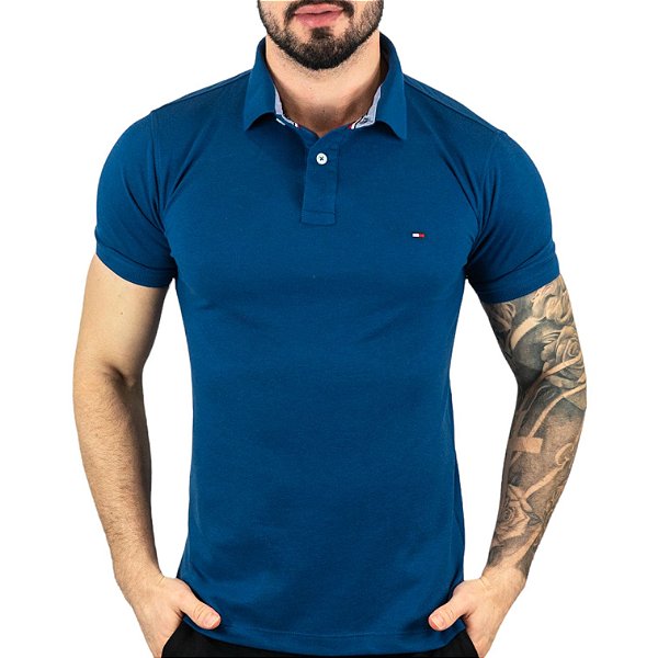 Camisa Polo Tommy Hilfiger Azul Índigo