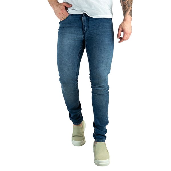 Calça Jeans Super Skinny Replay Jondrill Azul