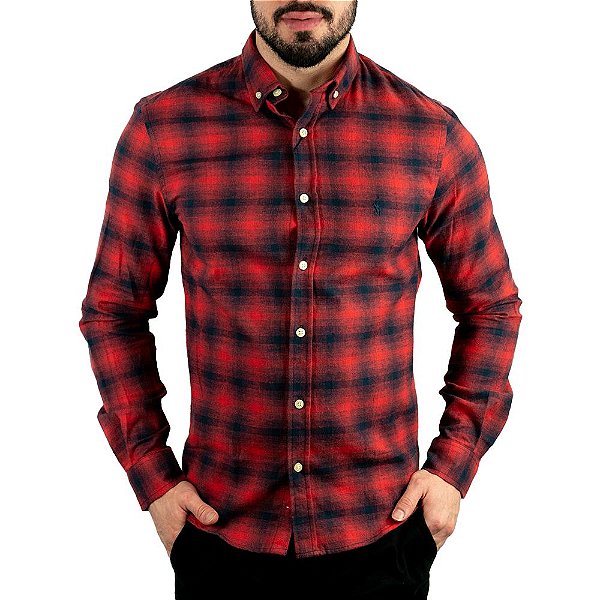 Camisa RL Xadrez Flanelada Vermelha