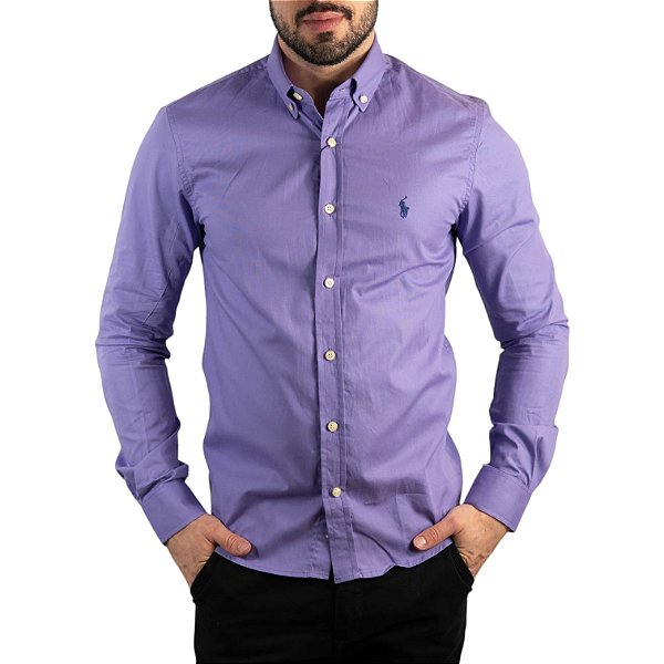 Camisa RL Classic Custom Fit Violet