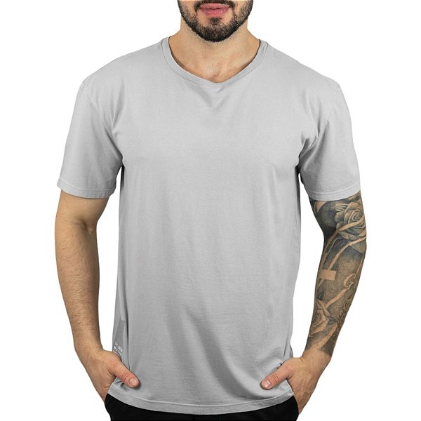 Camiseta Replay Over Off Grids Cinza