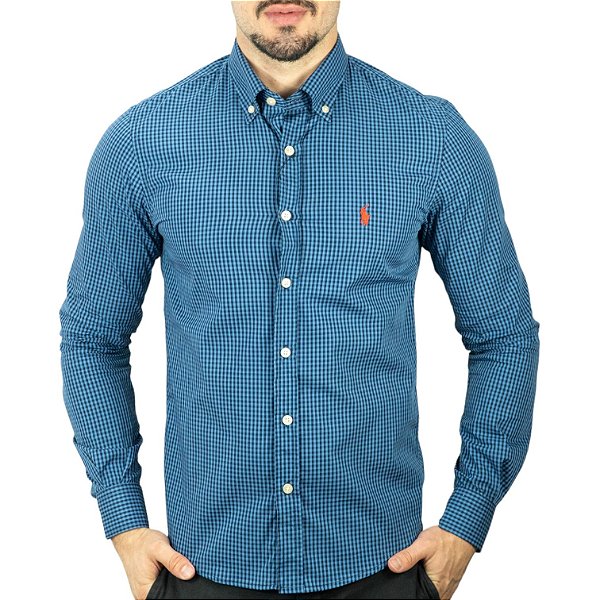 Camisa Xadrez Ralph Lauren Monaco Azul |OUTLET360 - Outlet360 | Moda  Masculina